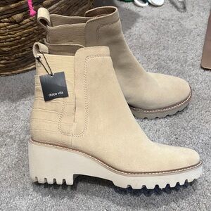 Dolce Vita Beige Ankle Booties